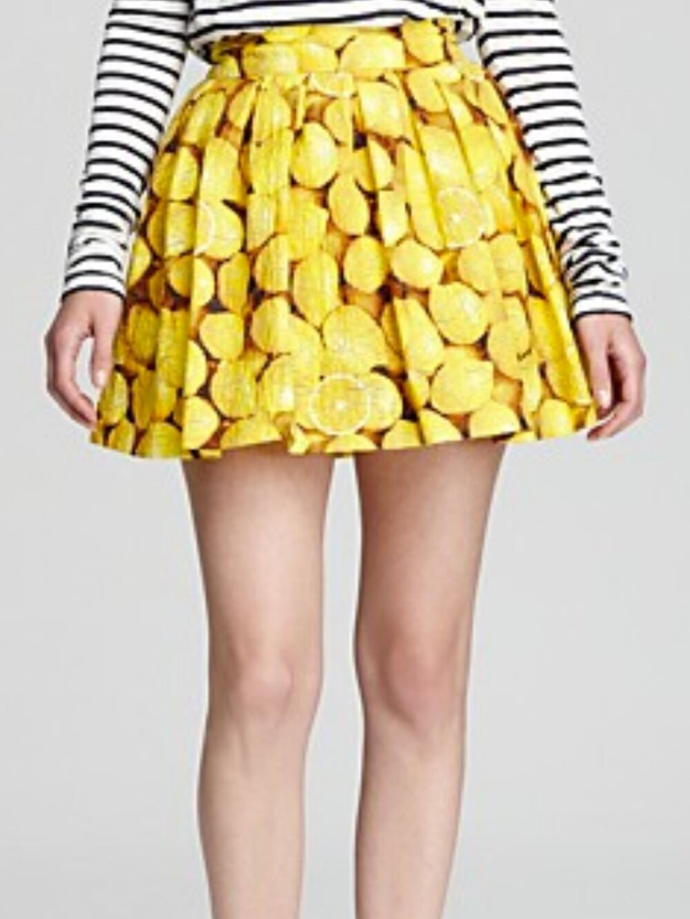 Alice + Olivia Lemon Skater Mini Skirt